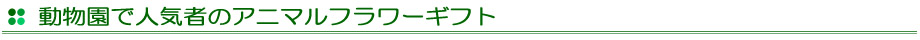 動物園のアニマルフラワーギフト