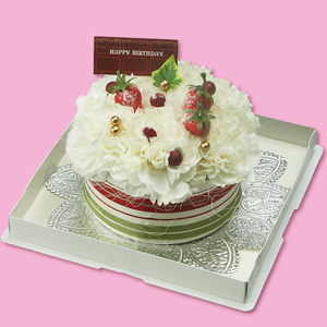 フラワーケーキのアレンジメント　ヌーヴォー