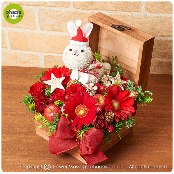 花うさぎ・メリークリスマス(木箱)