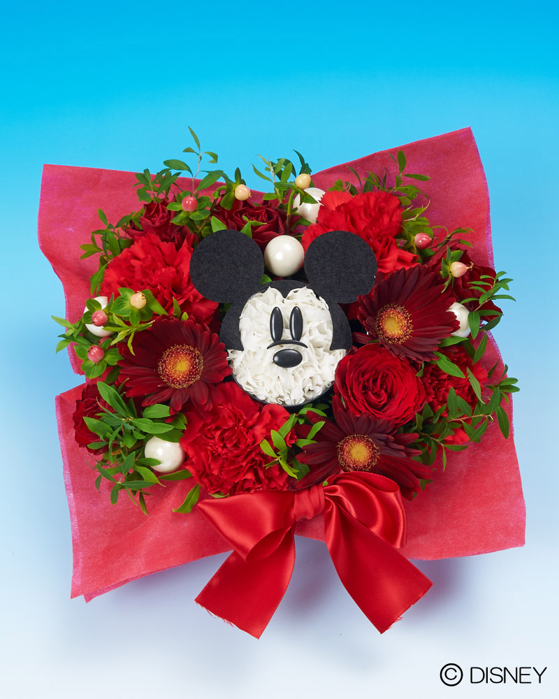 Mickey Mouse hecho con flores