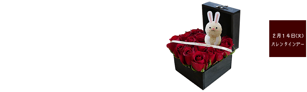 バレンタインデープレゼントのかわいい花・赤バラのフラワーギフト